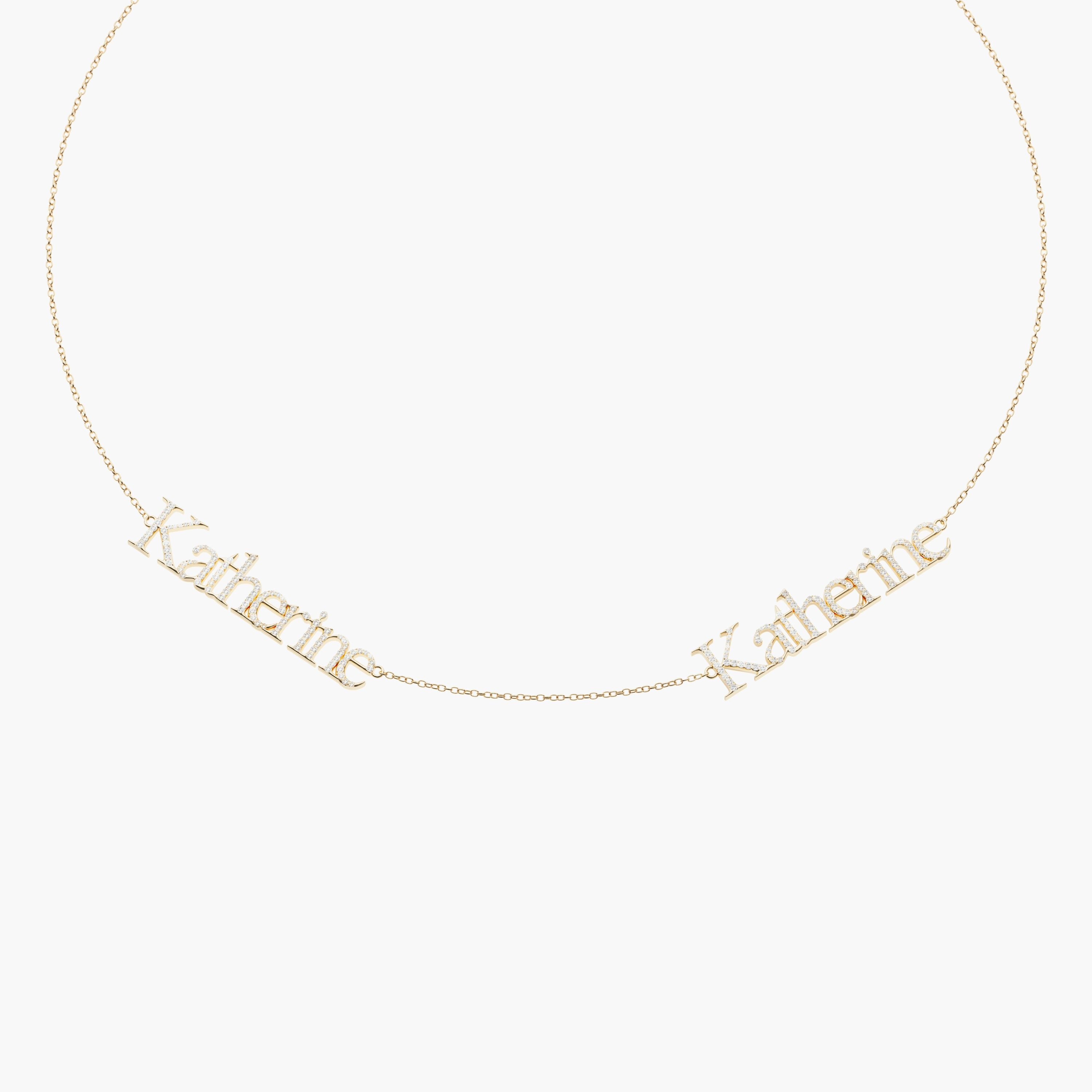 Signature Necklace - Double - Diamond Encrusted