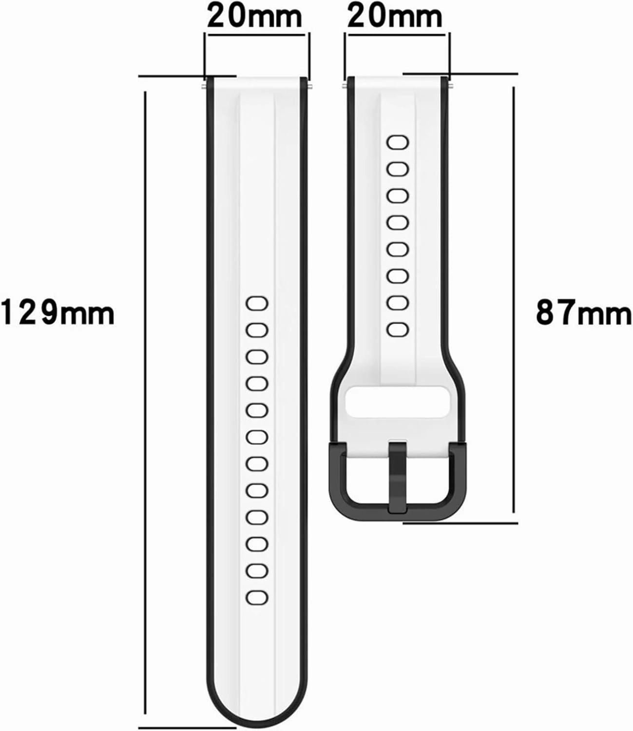 Silicone Watch Straps Quick Release Replacement Band 20mm 22mm Men Women Universal