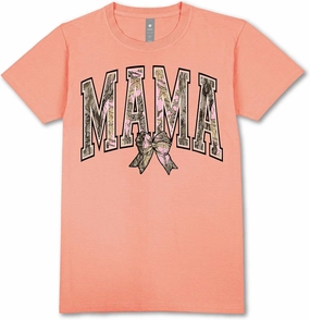 Simply Southern Camo Mama - Bow - Adult T-Shirt