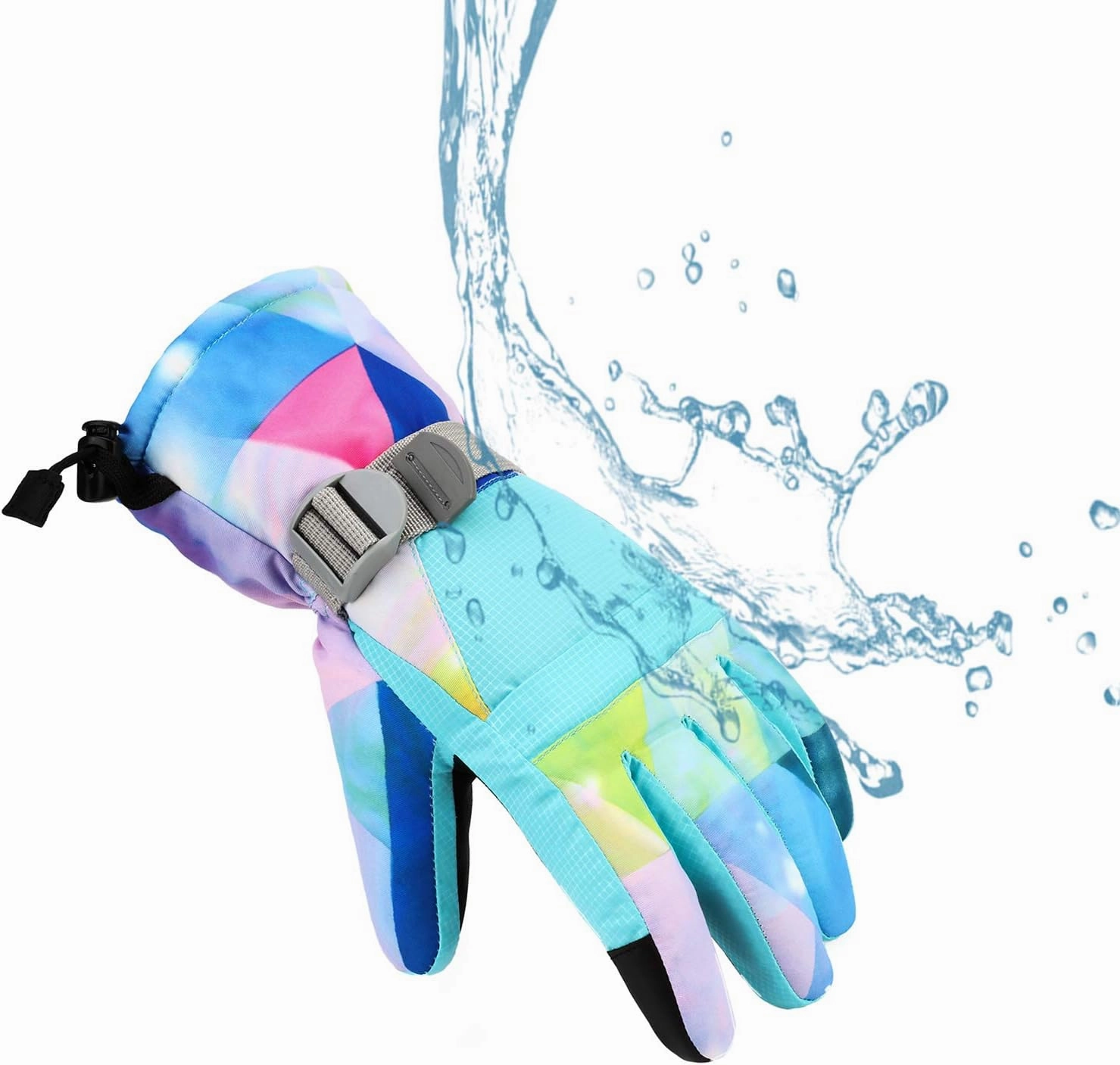 Ski Gloves, Waterproof Touchscreen Winter Gloves for Cold Weather Snowboarding - Men, Women, Kids Boys & Girls