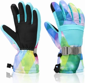 Ski Gloves, Waterproof Touchscreen Winter Gloves for Cold Weather Snowboarding - Men, Women, Kids Boys & Girls