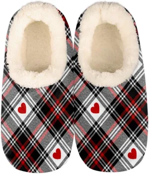 Slippers for Women Mens, Winter Warm Soft Coral Fleece Fuzzy House Slippers Socks Lightweight Portable Comfortable for Indoor Outdoor Bedroom Non-Slip