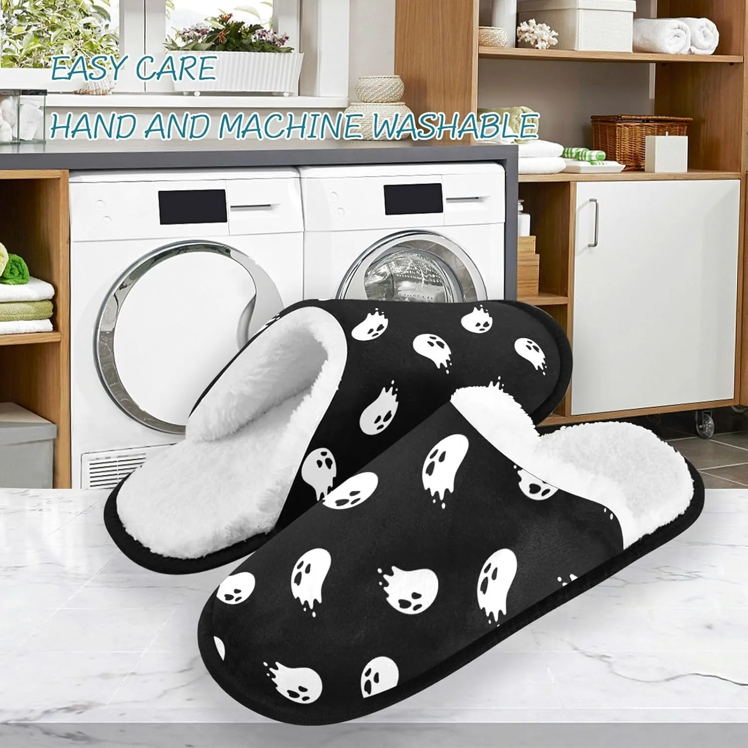 Slippers Soft Memory Foam Non-Slip Indoor House Slippers Home Shoes For Bedroom Hotel Travel Spa