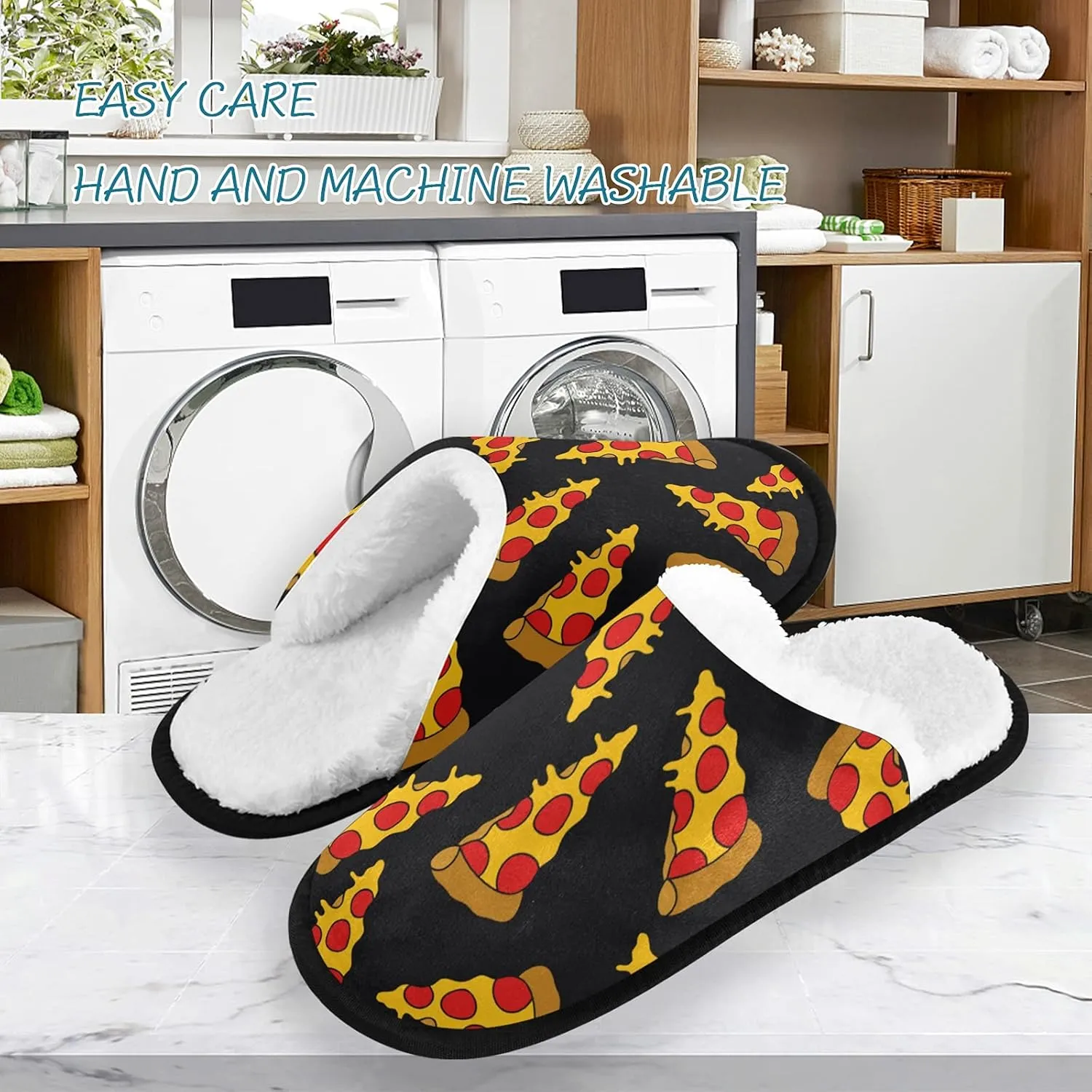 Slippers Soft Memory Foam Non-Slip Indoor House Slippers Home Shoes for Bedroom Hotel Travel Spa