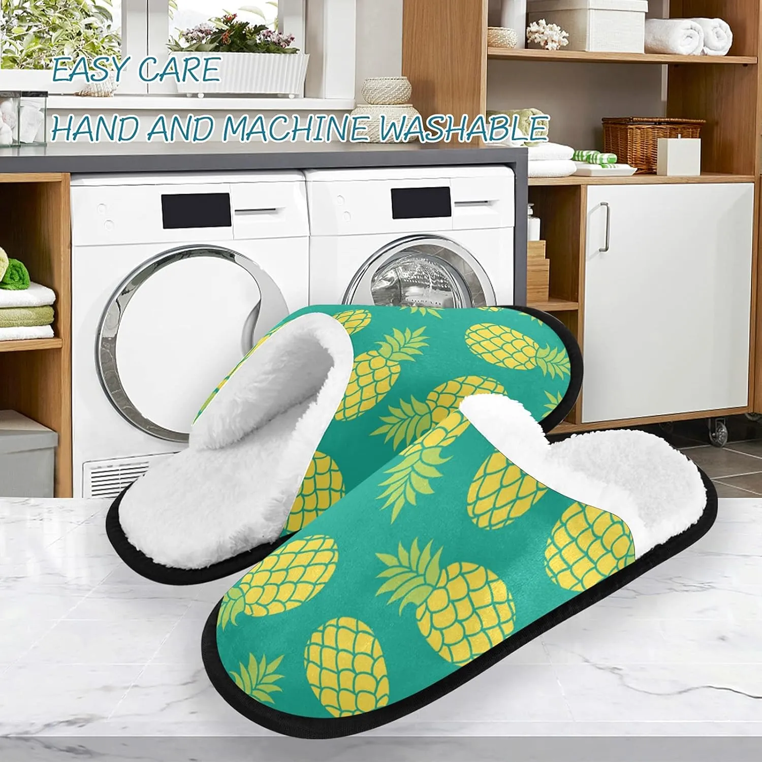 Slippers Soft Non-Slip Indoor House Slippers Home Shoes For Bedroom Hotel Travel Spa