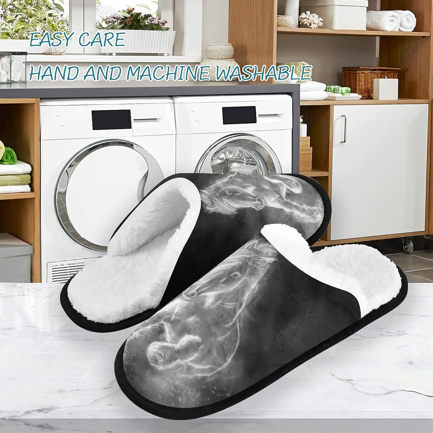 Slippers Soft Non-Slip Indoor House Slippers Home Shoes For Bedroom Hotel Travel Spa