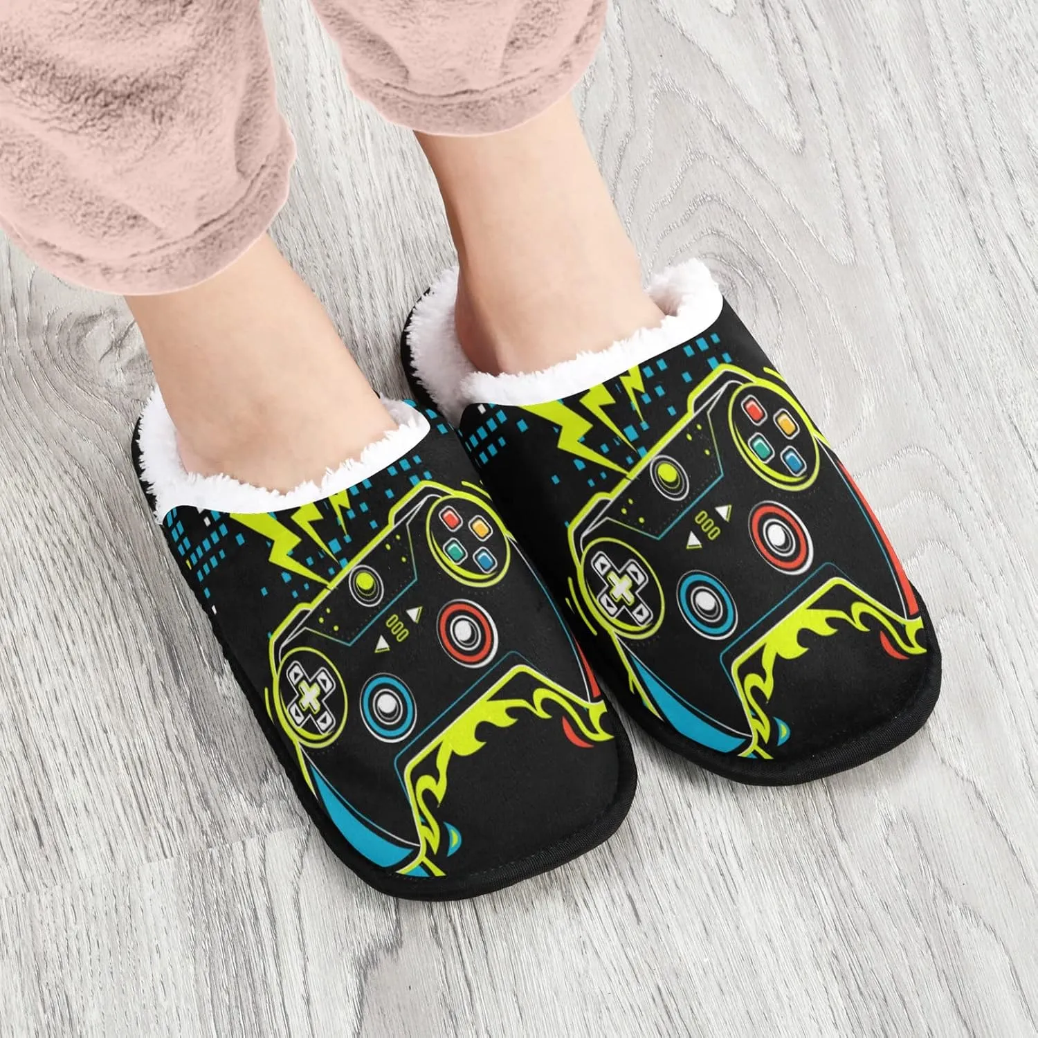 Slippers Soft Non-Slip Indoor House Slippers Home Shoes For Bedroom Hotel Travel Spa