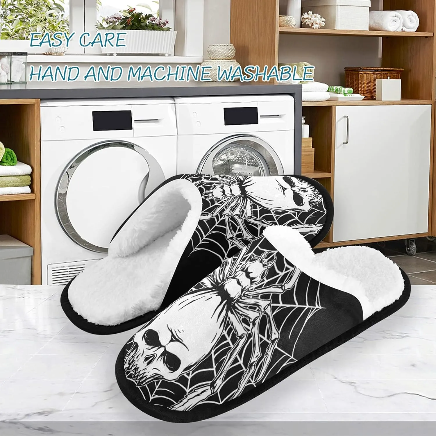 Slippers Soft Non-Slip Indoor House Slippers Home Shoes For Bedroom Hotel Travel Spa