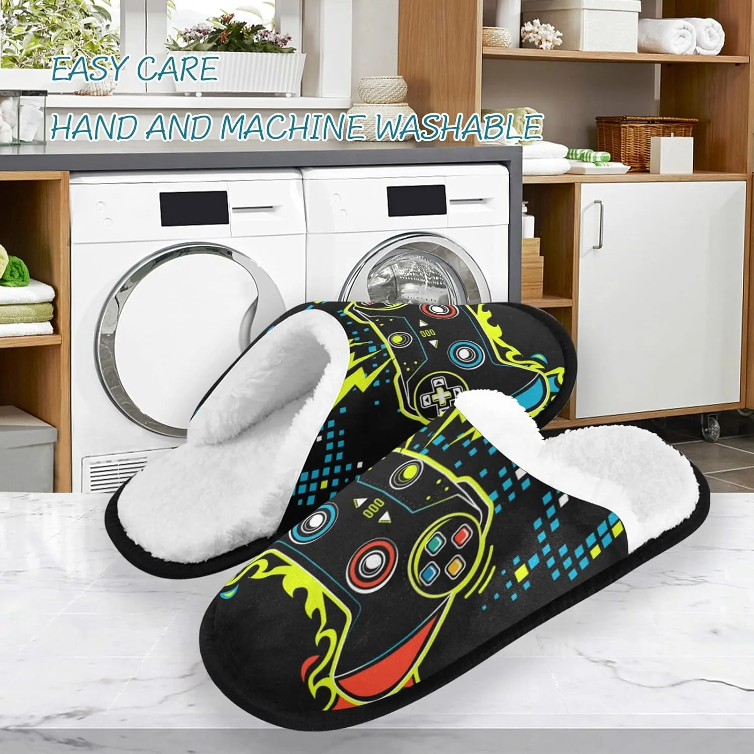 Slippers Soft Non-Slip Indoor House Slippers Home Shoes For Bedroom Hotel Travel Spa