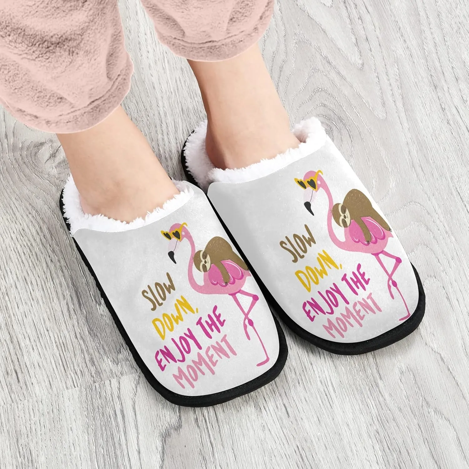 Slippers Soft Non-Slip Indoor House Slippers Home Shoes For Bedroom Hotel Travel Spa