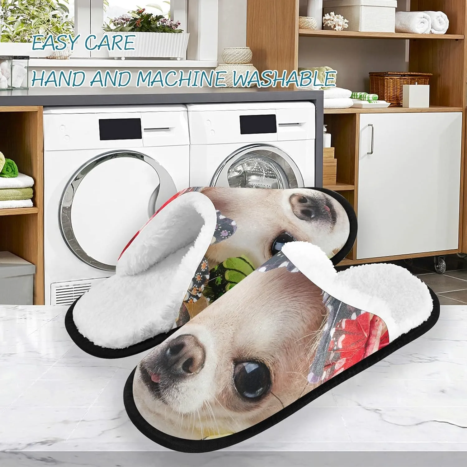 Slippers Soft Non-Slip Indoor House Slippers Home Shoes For Bedroom Hotel Travel Spa