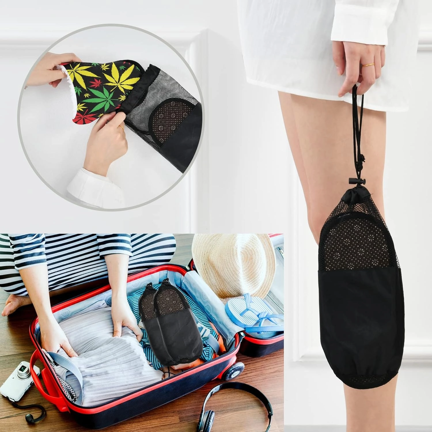 Slippers Soft Memory Foam Non-Slip Indoor House Slippers Home Shoes for Bedroom Hotel Travel Spa