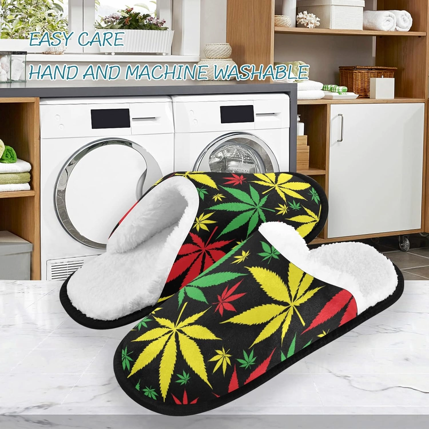 Slippers Soft Memory Foam Non-Slip Indoor House Slippers Home Shoes for Bedroom Hotel Travel Spa
