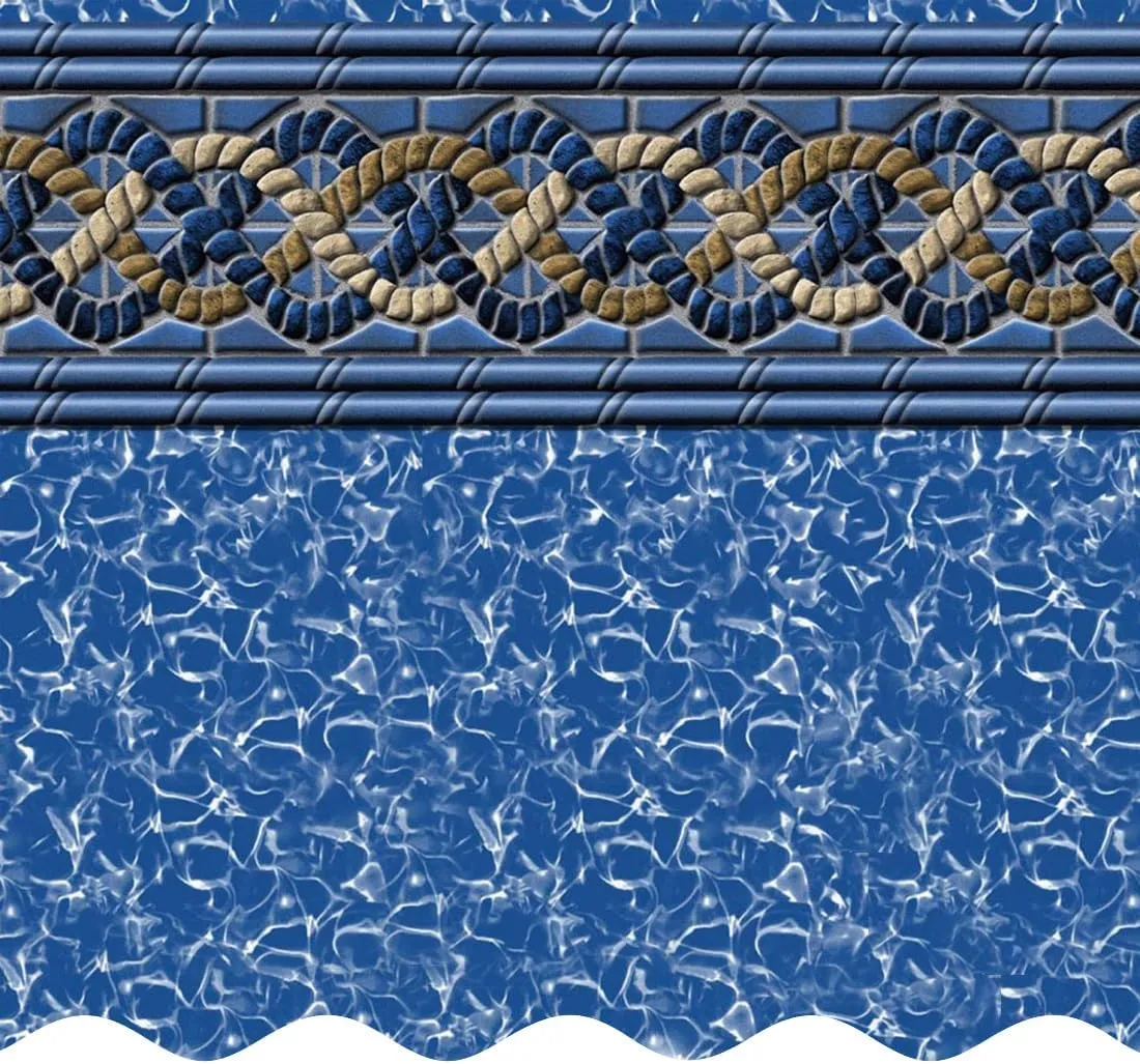 Smartline 16 ft x 24 ft Oval Swimming Pool Liner | Mystri Gold | Unibead Style | 48 Inch Wall Height | 25 Gauge Heavy Duty Virgin Vinyl | Designed for Steel Sided Above Ground Pools