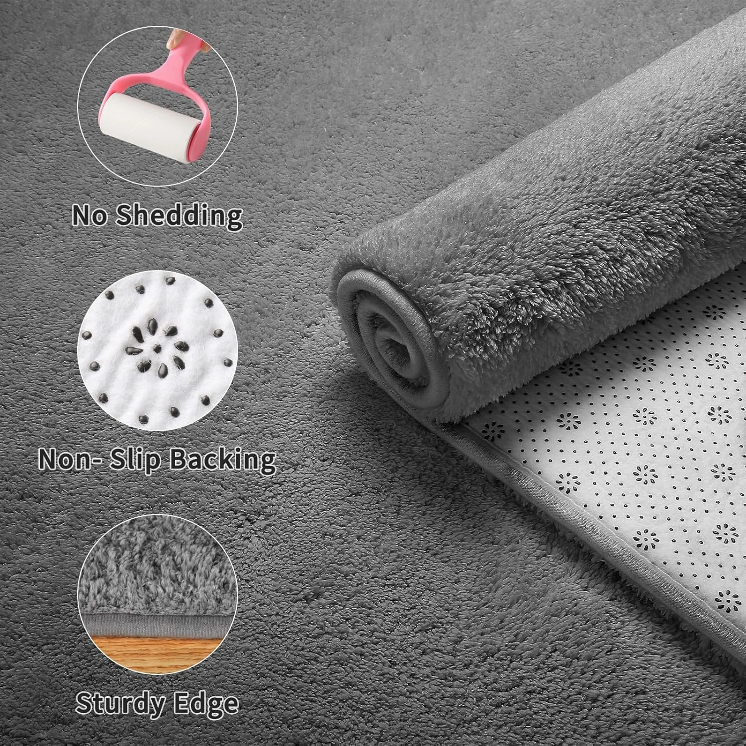 Sour Lemon 8x10 Area Rugs for Living Room, Soft Large Area Rug Fluffy Rugs for Bedroom，Machine Washable Area Rug Non Slip Carpet Rug for Living Room Playroom Kids Room Home Decor