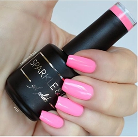 Sparkle & Co. Gel Color 014 Solid Bright Neon Barbie Pink Soak Off UV/LED Gel Nail Polish 15ml