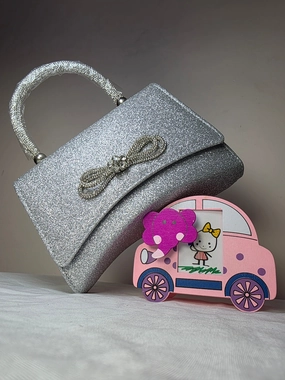 Sparkling Bow Clutch - Elegant Evening Bag