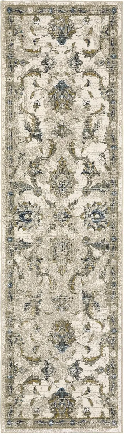 Sphinx Venice Area Rug 4333V Beige Bordered Vines 2' 3" x 7' 6" Rectangle