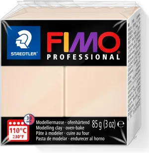 STAEDTLER 8004-44 FIMO Professional Oven Drying Polymer Modelling Clay, Semi-Opaque Beige (85 g)