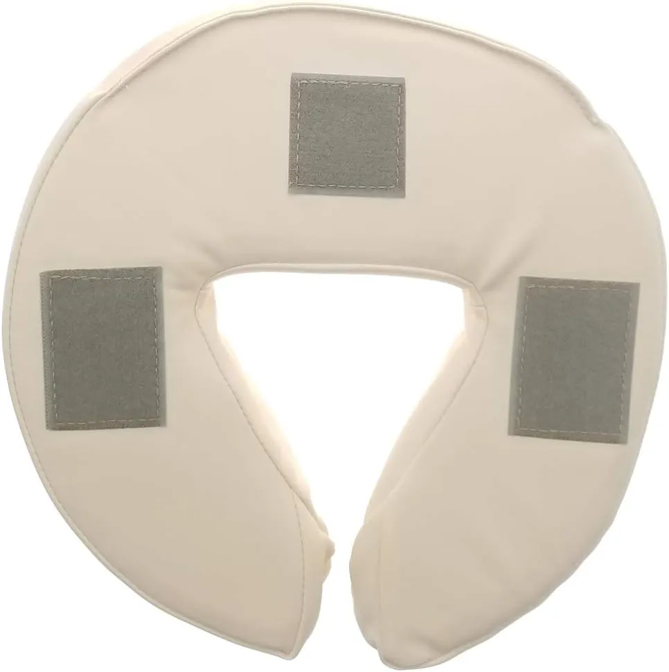 Standard Memory Foam Face Cradle Cushion - Universal Head Cushion for Massage Therapy with Velcro (Beige)