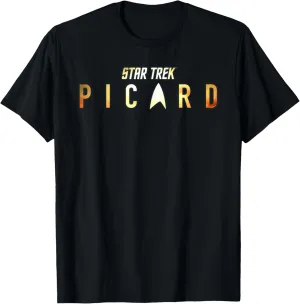 Star Trek Picard Shimmering Gold Logo T-Shirt