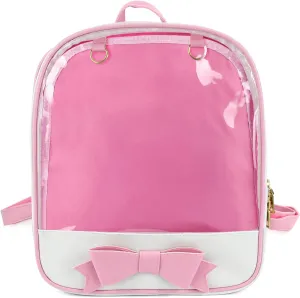 STEAMEDBUN Ita Bag Backpack Bowknot Kawaii Pin Display Backpack Bag with Insert