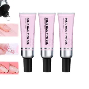 Stellaya Nail Glue Kit,Stellaya Magic Solid Nail Glue Kit 3-in-1 Nail Art Kits,Solid Nail Glue Gel Kit with UV Lamp,Lulou Magic Solid Nail Glue,Solid Nail Tips Gel,Glue Remover for Press on Nails (A)