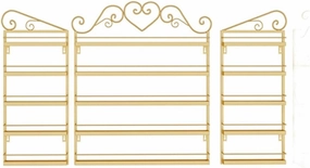 Storage Rack. Wall-Mounted Nail Polish Stand Storage Box, Retail Store Metal Nail Polish Storage Display Rack Display Rack Lipstick Perfume, Suitable for Nail Shop/Salon/Cosmetic/Gold/3 Piece