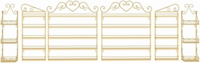 Storage Rack. Wall-Mounted Nail Polish Stand Storage Box, Retail Store Metal Nail Polish Storage Display Rack Display Rack Lipstick Perfume, Suitable for Nail Shop/Salon/Cosmetic/Gold/6 Piece