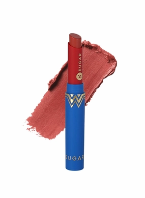 SUGAR Cosmetics Wonder Woman Creamy Matte Lipstick - 04 Wild Wonder (Lightest Coral Peach)