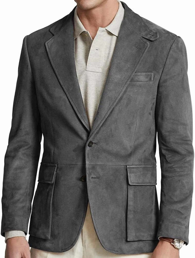 Suit for Men Suede Winter Jacket Slim Fit Single Breasted New in Suits & Blazers Mens Sport Coats Jacket
