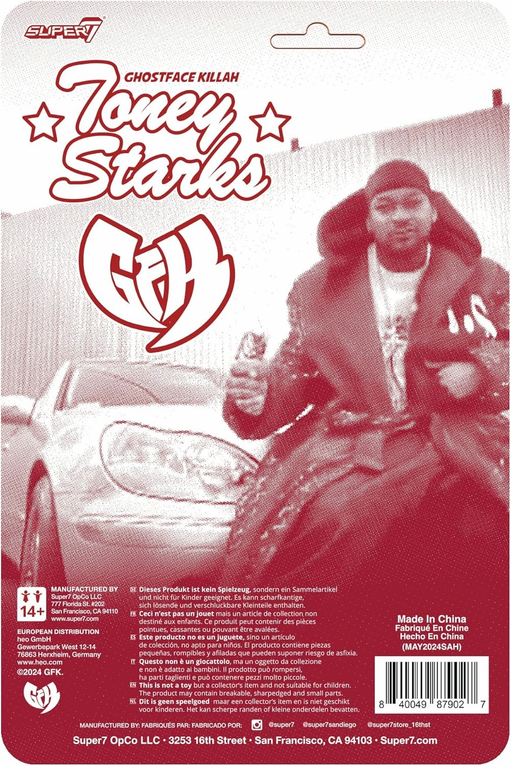 Super7 Ghostface Killah Toney Starks Reaction Figure - 3.75" Ghostface Killah Action Figure with Accessories Hip Hop Collectibles and Retro Toys