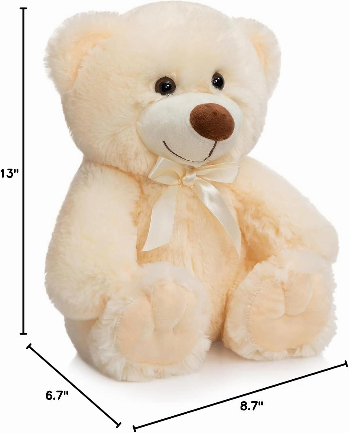 Super Color Teddy Bear Stuffed Animals Plush Toy for Children Girlfriend Family Congratulations Baby Shower Birthday Beige 14 inch