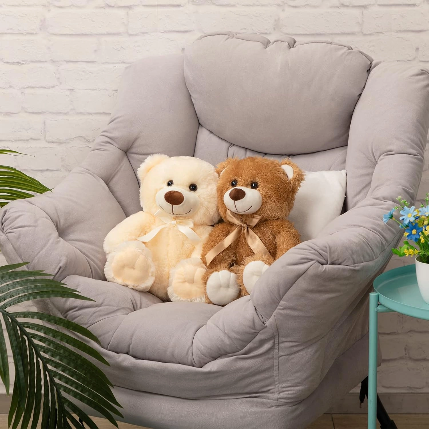 Super Color Teddy Bear Stuffed Animals Plush Toy for Children Girlfriend Family Congratulations Baby Shower Birthday Beige 14 inch