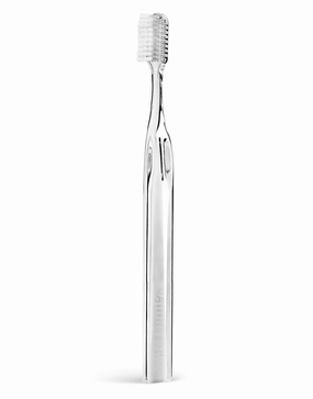 Supersmile Crystal Collection Toothbrush - Whitening Tooth Brush w/Ergonomic Handle - Patented 45° Soft Nylon Bristle Tooth Brushes for Adults & Children, White Coral