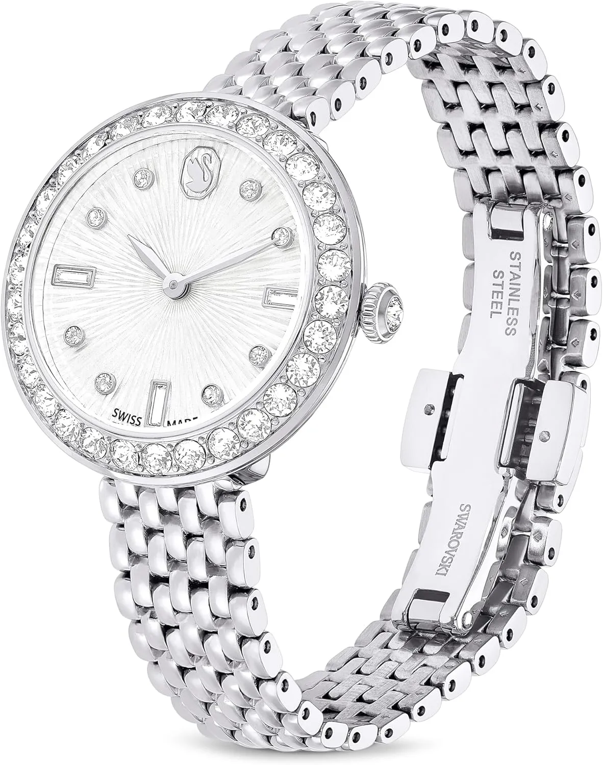 Swarovski Certa Crystal Watch, Swiss Made, Rose Gold Tone Finish, Part of The Swiss Made Watches Collection