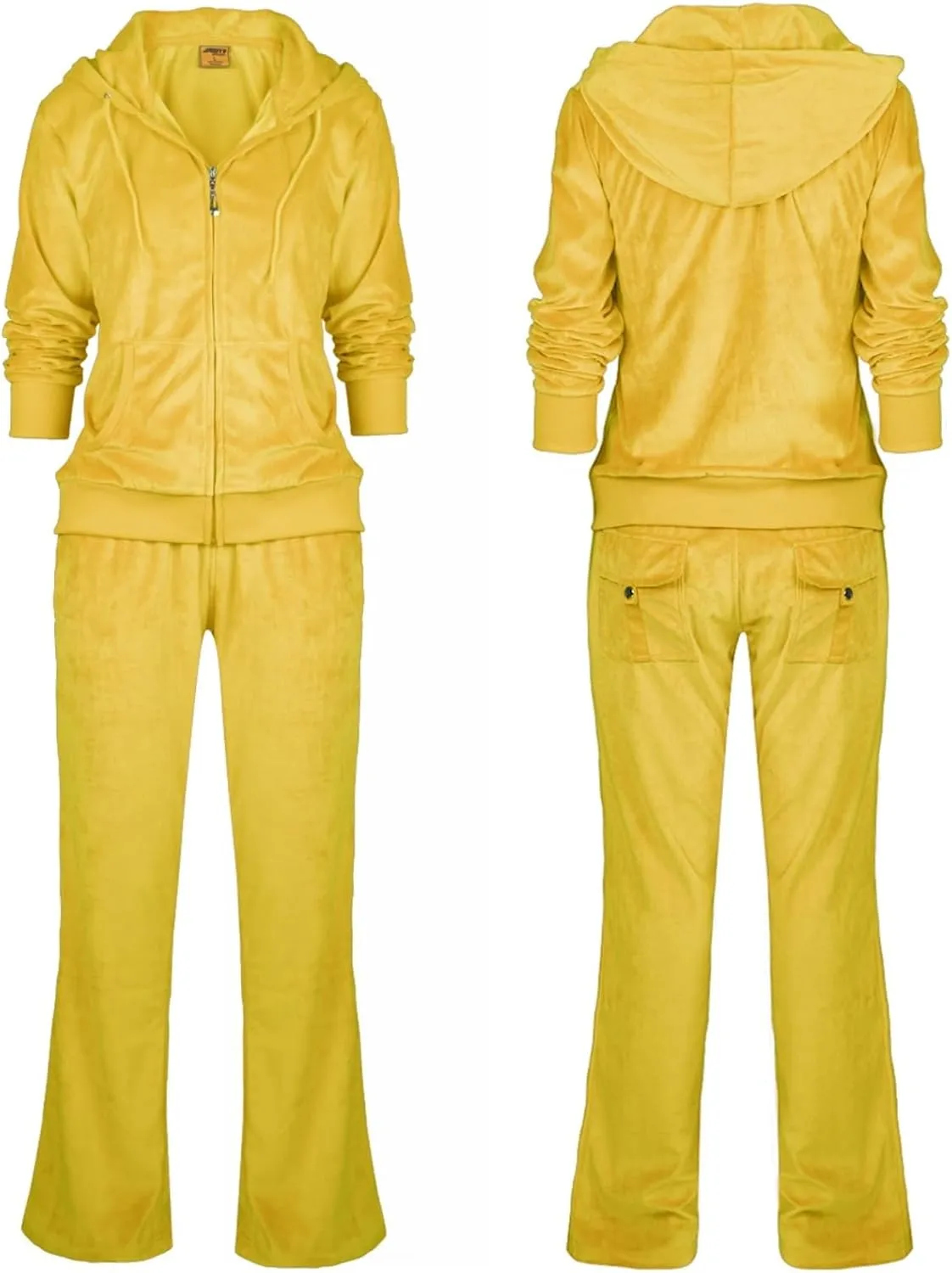 Sweat Suits for Women Set Comfortable Sweat Outfits Workout Suit Zip Velour Hoodie and Jogger Sport Suit