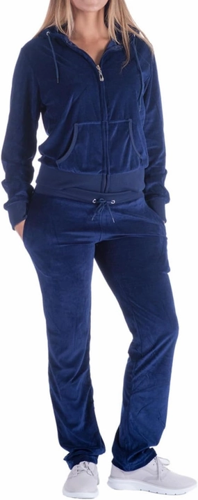 Sweat Suits for Women Set Comfortable Sweat Outfits Workout Suit Zip Velour Hoodie and Jogger Sport Suit