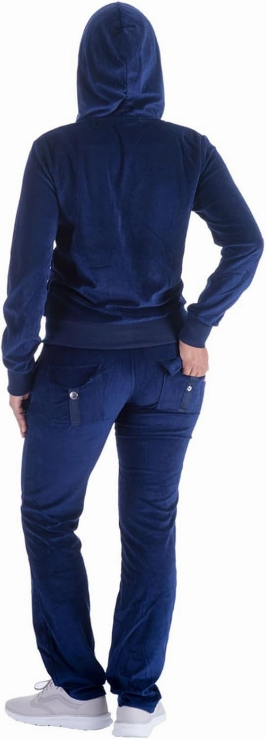 Sweat Suits for Women Set Comfortable Sweat Outfits Workout Suit Zip Velour Hoodie and Jogger Sport Suit