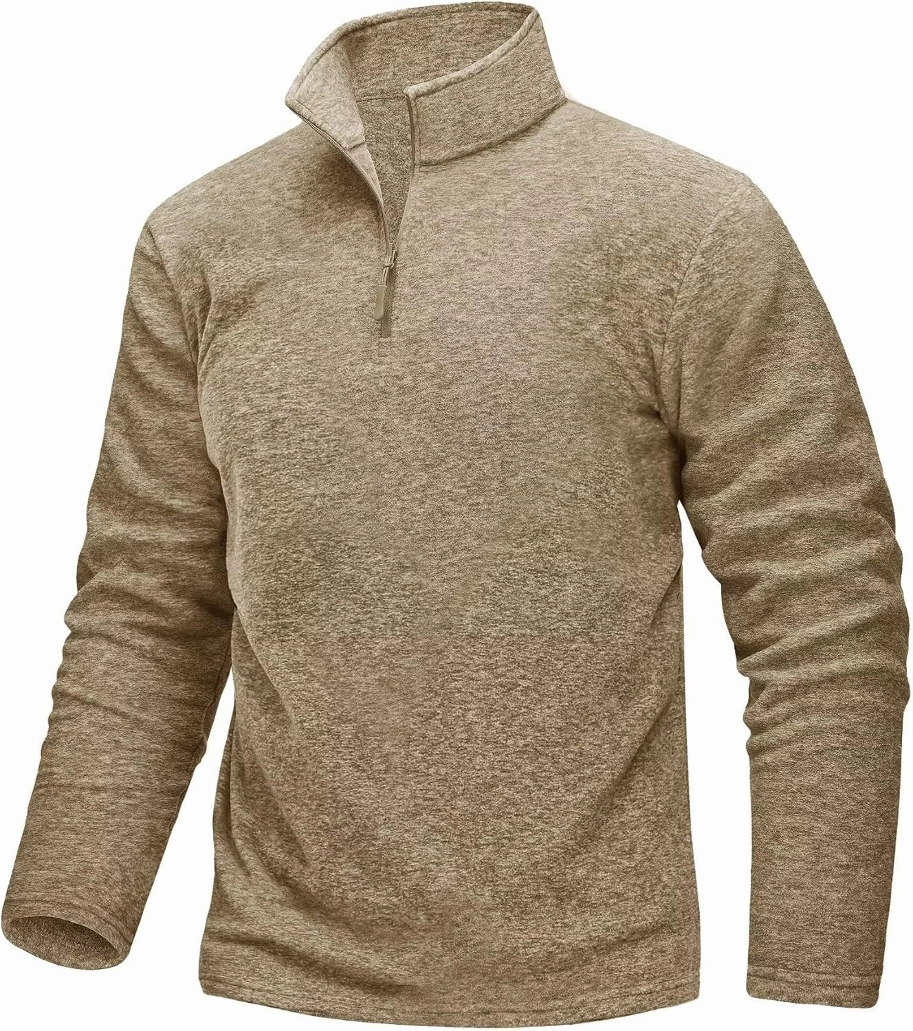 TACVASEN Mens Quarter Zip Sweatshirt Long Sleeve Pullover 1/4 Zip Up Golf Shirt for Men Winter Fleece Lined Thermal Sweater