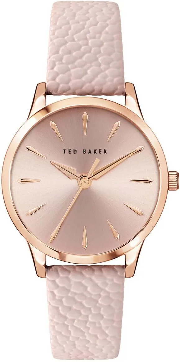 Ted Baker Fitzrovia Charm Pink Stingray Printed Leather Strap Watch (Model: BKPFZF1229I)