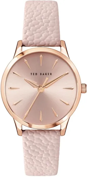 Ted Baker Fitzrovia Charm Pink Stingray Printed Leather Strap Watch (Model: BKPFZF1229I)