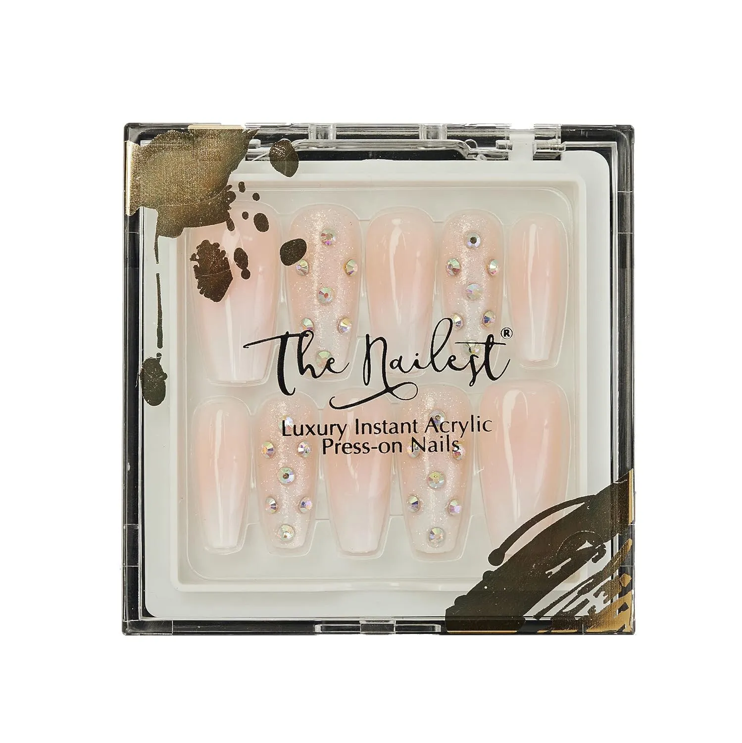 The Nailest - Instant Luxury Acrylic Press-on Nails-Medium Coffin- Pixie Love