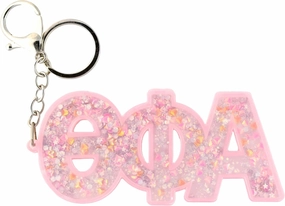 Theta Phi Alpha Glitter Sorority Keychain