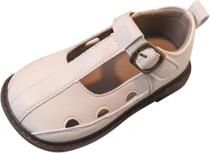 Toddler Girl Mary Jane Dress Shoes Hollowed Slip On Shoes School Oxford Flats for Kid Party Shoes
