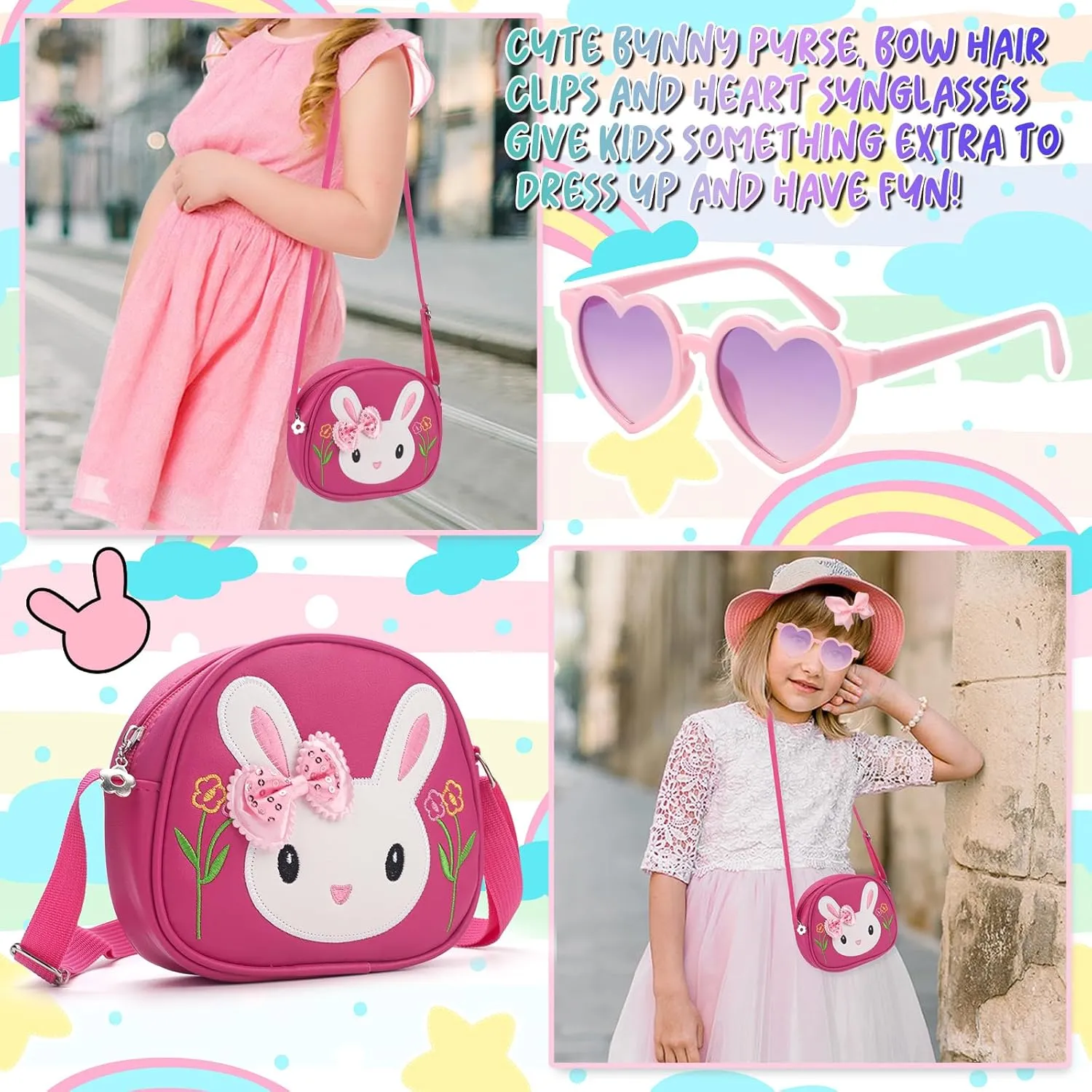 Toddler Purse-Small Kids Purse, Girls Bunny Purse, Little Girl Purse-Birthday Gifts Purse for Girls