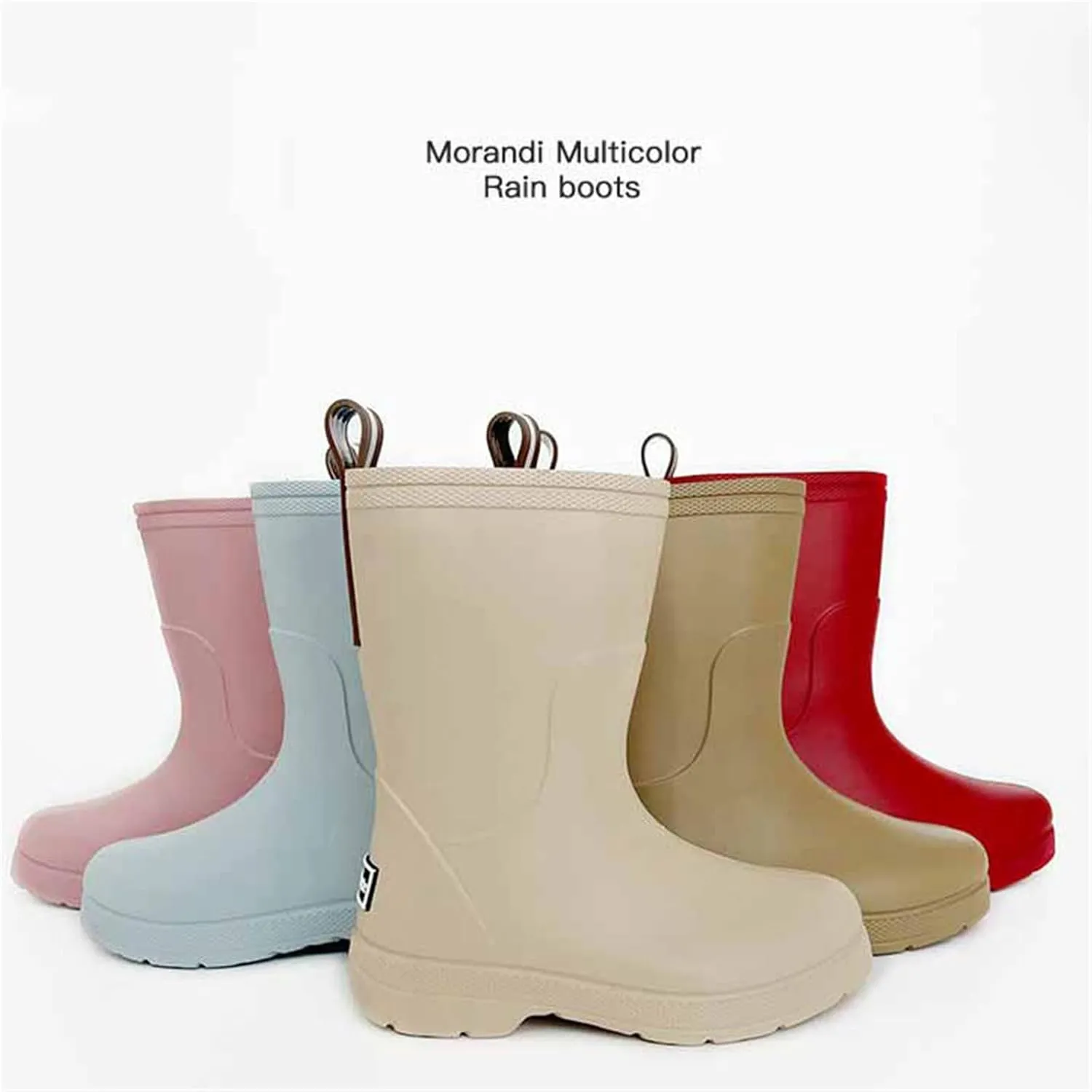 Toddler Slip On Rain Boots Kids Rain Boots Long Rainboots For Boys Girls Easy-On Lightweight Waterproof Mud Rain Boot