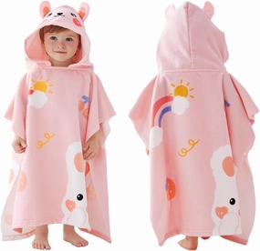 Toddler Towel Poncho-Soft Cozy Kids Hooded Beach Towels with Animal Design, Super Absorbent and Lightweight Hooded Towel Gifts for Bath Beach(23 * 23Inch,Bunny)