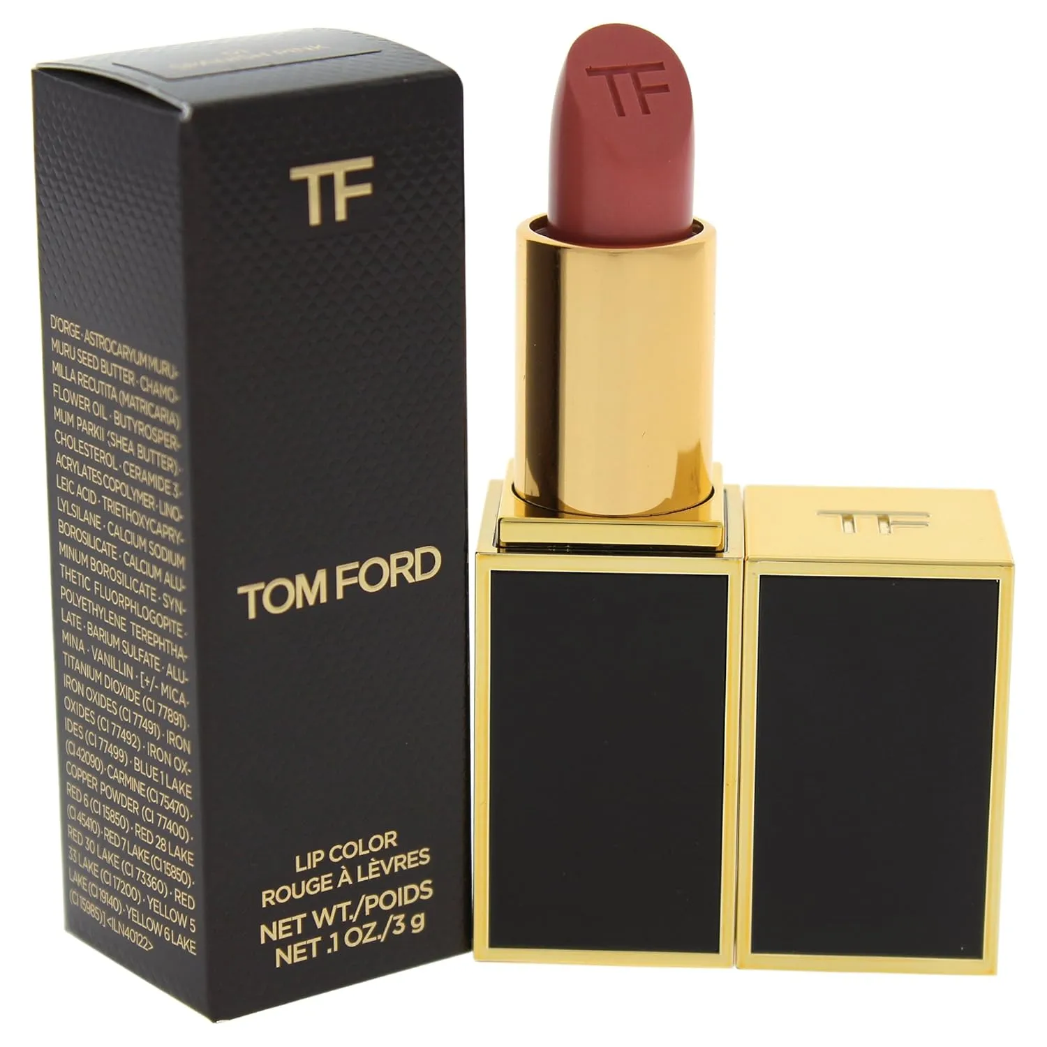 Tom Ford Lip Color No. 01 for Women, Spanish Pink, An ultra-creamy & nurturing lipstick, 1 Ounce (Model: TFT0T3010)