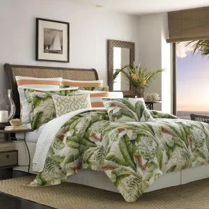 Tommy Bahama - King Duvet Cover Set, Cotton Sateen Bedding with Matching Shams & Button Closure, All Season Home Decor (Palmiers Green, King)